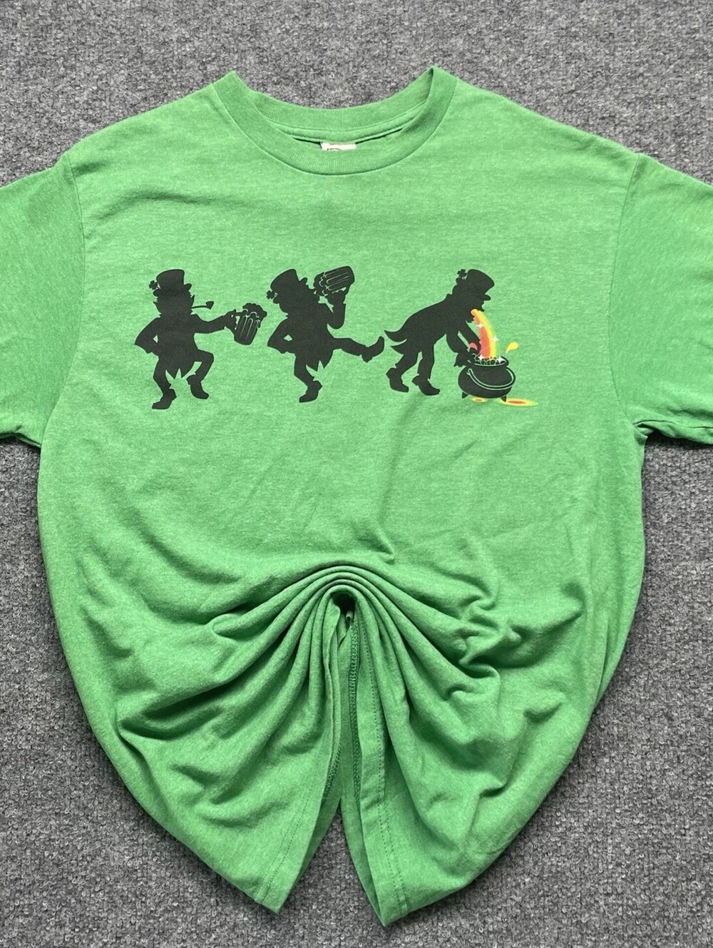 Vintage Delta Pro Weight St Patrick’s Day Leprechaun Beer Green T-Shirt M